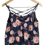 Navy & Pink Floral Slip Tank Dress Size M Blue Size M Photo 3