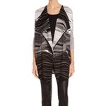 St. John Brush Stroke Jacquard Cashmere Wool Cardigan Black White Size S Photo 8