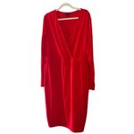 Torrid  Shirred Red Surplice Midi Dress Long Sleeve Size‎ 2X Photo 1