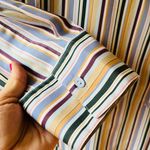 Faithfull the Brand Sz M Oversized Organic Cotton Striped Dress Shirt Blouse Photo 6