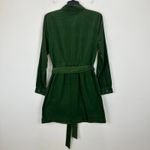 J.Crew  Long Sleeve Corduroy Shirt Dress Cotton Pine Green Belted US 8 NWT Photo 6