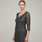 Velvet by Graham & Spencer Gray Lace Beaded Embellished Dress Size Small Photo 1