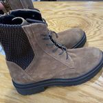 Geox Respira Combat Boots Women's 8.5 Brown Suede Lace Up High Top Round Toe S42 Photo 3