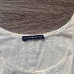 Brandy Melville  White Mini Dress Button Drown Cotton Photo 2