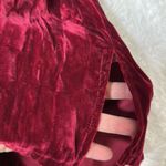 Vintage 90s Red Velvet Long Sleeve Goth Vamp Button Up Shirt Sz L Size L Photo 11