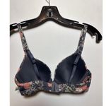 Anne Klein Brand New 84$ Women's Size 34B Navy Blue Floral Full Coverage Bra Photo 1