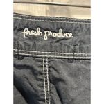 Fresh Produce  Black Capri Pants White Stitching Drawstring Ankle Women's XL USA Photo 7