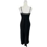 Victoria's Secret  Vintage Y2K Silk Black Maxi Mesh Neckline Dress Size Medium Photo 6