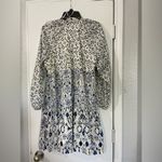 Jessica Simpson  Blue and White Patterned Women's Tiered Dress Photo 3