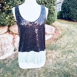 J.Crew  Navy and Aqua Sequin tank Photo 3