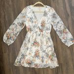 Peach Royal Floral Cocktail Dress Photo 0