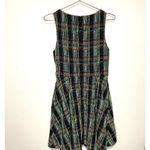 Slate + Willow Classic Plaid Green w/ Neon Stripe Accents Tweed Sleeveless Dress Photo 5