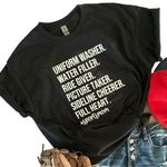 Gildan Sports Mom Sideline Cheerer Full Heart Small Women’s Black T-Shirt Short Sleeve Photo 0