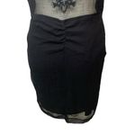 Anthropologie Silence + Noise Embroidered Bodycon Dress Sheer Back Ruched Formal Cocktail 6 Photo 6