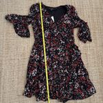 Lucy Paris NEW  Red/Black Floral Wrap w/ Side Tie & Ruffle Sleeve/Skirt Photo 11