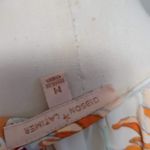 Anthropologie Gibson Latimer ivory orange floral peasant blouse size medium Photo 6