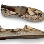 Ralph Lauren Lauren Tan Snake Print Espadrille Sandals Womens 8.5 Beachy Summer Photo 0