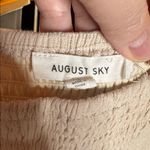 August Sky Cream Smocked Square Neck Long Sleeve Midi Dress Size Small Photo 2