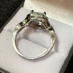 Elegant Silver plated Princess cut Women's Ring size 9 Photo 7