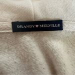 Brandy Melville  Oatmeal Cream Cropped Hoodie Photo 9