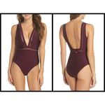 Ted Baker ππ Deep V Plunge One-Piece Swimsuit Photo 1
