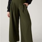 Athleta 2T Brooklyn Heights Pleated Wide Leg Pant 2 Tall Aspen Olive Green Photo 0