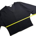 COS  Dolman Sleeve Boiled Wool Blend V-Neck Cropped Sweater Black Sz XS Photo 8