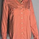 Crown & Ivy  Beach Womens Button Up Shirt Top Orange Size XS Photo 0