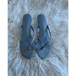 Good American  Denim Thong Mule Sandal Size 9 Photo 6