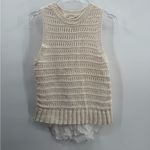 Veronica Beard  Sade Mixed media‎  Sweater tank ivory Women's size small Photo 4