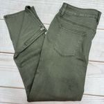 Chico's Chico’s Olive Green Perfect Stretch Girlfriend Slim Leg Ankle Jeans Zipper Hems Photo 2