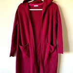 Target OVLA Small Red Maroon Sweater Cardigan Robe Dual Pockets Hoodie Winter Christmas Photo 0
