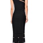 Tadashi Shoji Black Pintuck Jersey One Shoulder Gown Photo 2