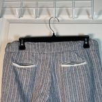 Caslon  Navy Blue/White Stripe Straight Leg Linen Blend Pants Size XSP EUC #1673 Photo 4