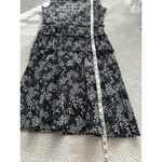 Madewell Smocked Crewneck Sleeveless Mini Dress in Floral Black White Sz 2 NU575 Photo 13