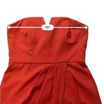 Theia Women's Poppy Red Milly Crepe Strapless Column Gown Dress Size 10 Photo 11