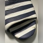 Tory Burch A Rare HTF  Salinas Slip On Blue And White Striped Heels Shoes US6 Photo 2