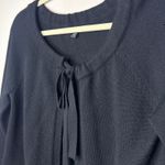 Semantiks Merino Wool Tie Front Knit Cardigan Sweater Black Womens Medium Winter Photo 1