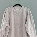 Aerie Oversized Distressed Crewneck Sweatshirt Terrycloth XS Photo 4