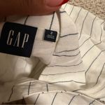 Gap  Linen-Cotton Mini Skirt New Off White Pinstripe- Size 2 Photo 7