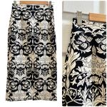 ZARA  Women Black White Floral Print Back Center Slit Pencil Skirt Size Small Photo 10