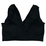 Aerie  Black Stretch Crop Ripped Top Photo 0