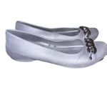 Crocs  Womens Gianna Black Chain Link Ballet Flat Shoes Black Slip On Size 6 Photo 1