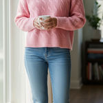 J.Crew  Cotton Blend Cable Knit Mock Neck Sweater Bright Peppermint Size Small Photo 0