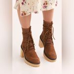Free People  Dylan Lace Up Brown Boots 8.5 Photo 1