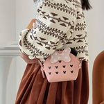 Disney Minnie Mouse Pink Crossbody Bag Heart Cutout Mini Purse NWT Photo 0
