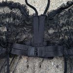 Victoria's Secret Victoria’s Secret Black Mesh Halter Baby Doll Top Sz L Photo 10