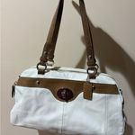 COACH Ivory/Brown Leather PENELOPE Domed Shoulder Tote‎ Purse Bag F16529 S White Photo 1
