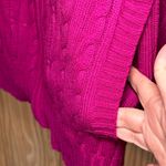 st. john's bay St John’s Bay Womens Sweater Size 2XL Hot Pink Knit Full Zip Collared Photo 4