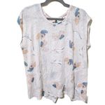 Rachel Zoe Floral Linen Top Womens Size XL Dolman Button Back Multicolor Photo 0